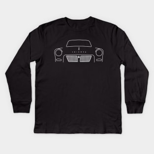 Triumph Herald classic car outline graphic (white) Kids Long Sleeve T-Shirt